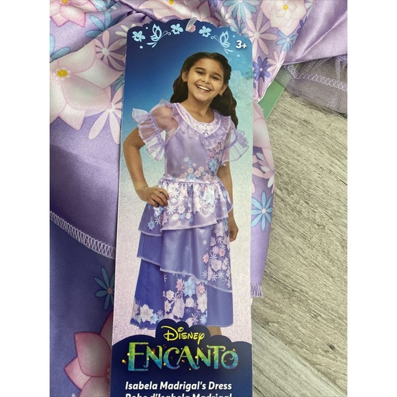 DISNEY ENCANTO ISABELA MADRIGAL FASHION DRESS COSTUME HALLOWEEN SIZE 4-6X NEW!! - Picture 2 of 5